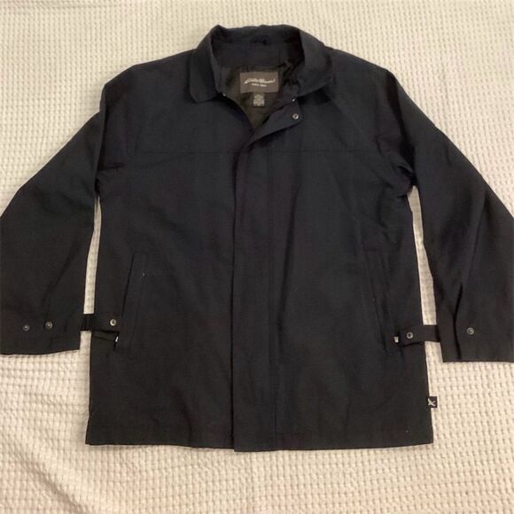 Eddie Bauer Men's Navy blue Outdoor Jacket Size Medium Mid-Length Casual - Picture 1 of 8